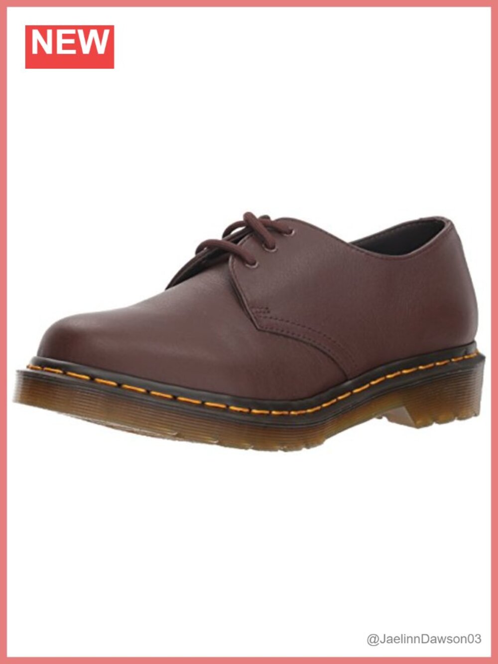 Dr. Martens 1461 W Lace-Up Loafers, Virginia Leather, Air-Cushioned Sole